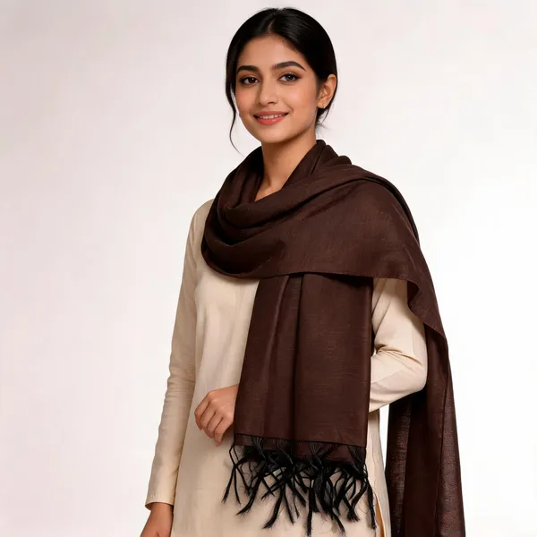 Brown_Cotton_Silk_Dupatta_Women_For_Women