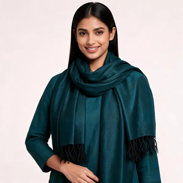 Blue_Cotton_Silk_Dupatta_Women_For_Women