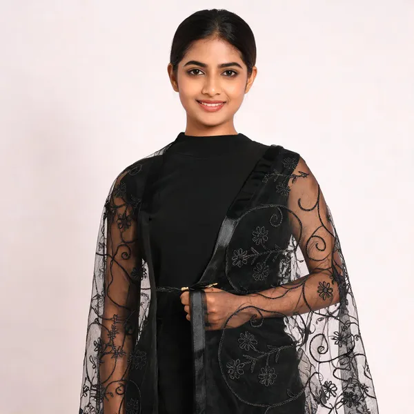 Black_Net_Dupatta_Women_For_Women