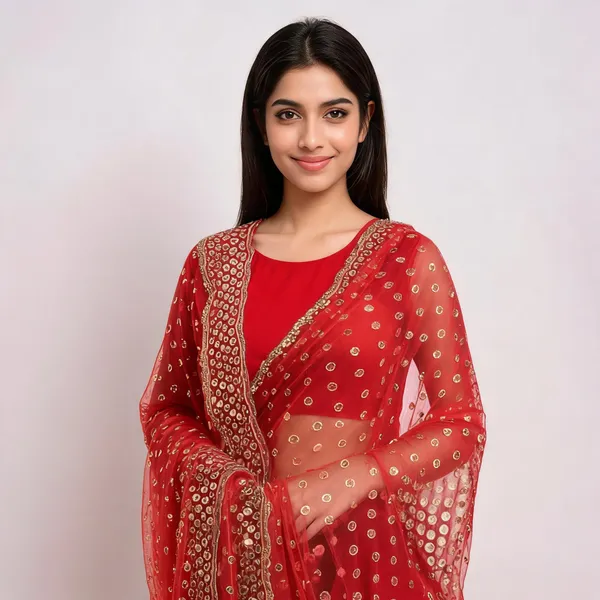 Red_Net_Dupatta_Women_For_Women