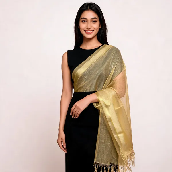 Gold_Jute_Dupatta_Women_For_Women
