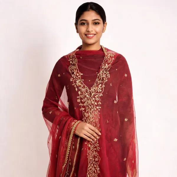 Red_Net_Dupatta_Women_For_Women