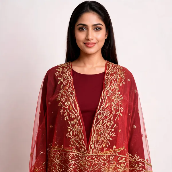 Red_Net_Dupatta_Women_For_Women