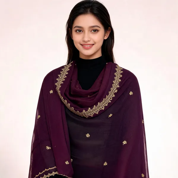 Purple_Chiffon_Shining_Dupatta_Women_For_Women