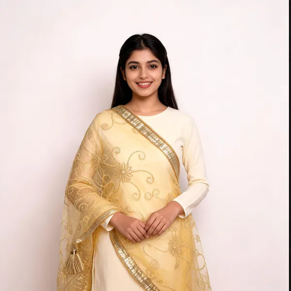 Yellow_Net_Dupatta_Women_For_Women