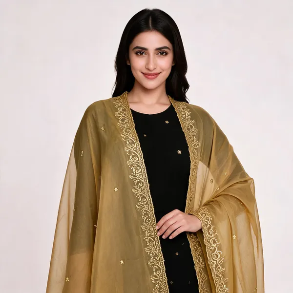 Gold_Chiffon_Shining_Dupatta_Women_For_Women
