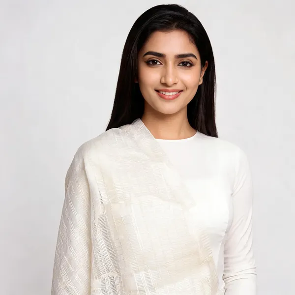 White_Jute_Dupatta_Women_For_Women