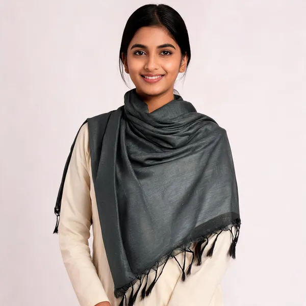 Grey_Cotton_Silk_Dupatta_Women_For_Women