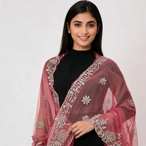 Red_Net_Dupatta_Women_For_Women