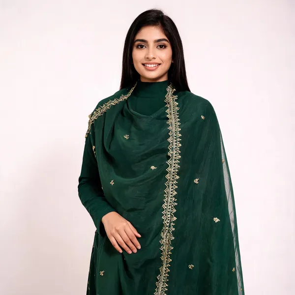 Green_Chiffon_Shining_Dupatta_Women_For_Women
