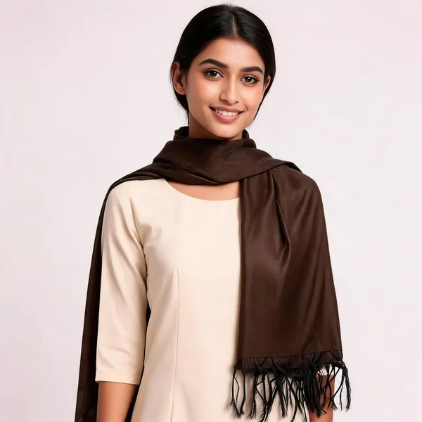 Brown_Cotton_Silk_Dupatta_Women_For_Women