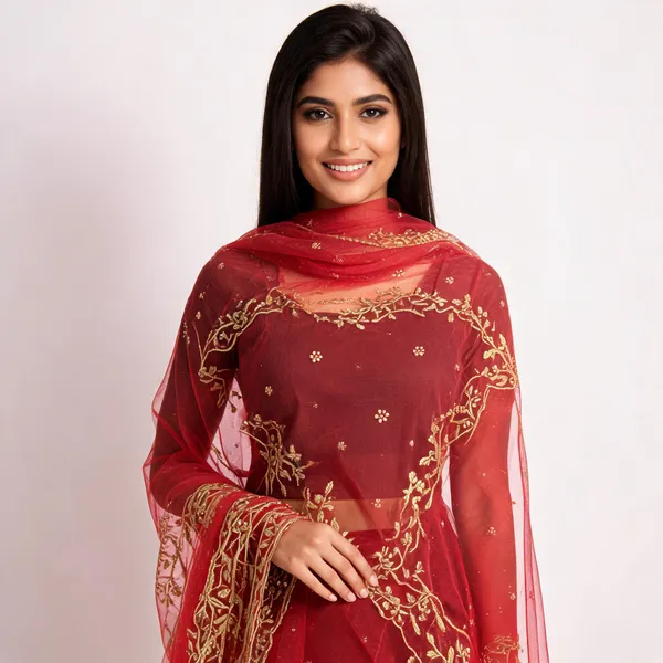 Red_Net_Dupatta_Women_For_Women