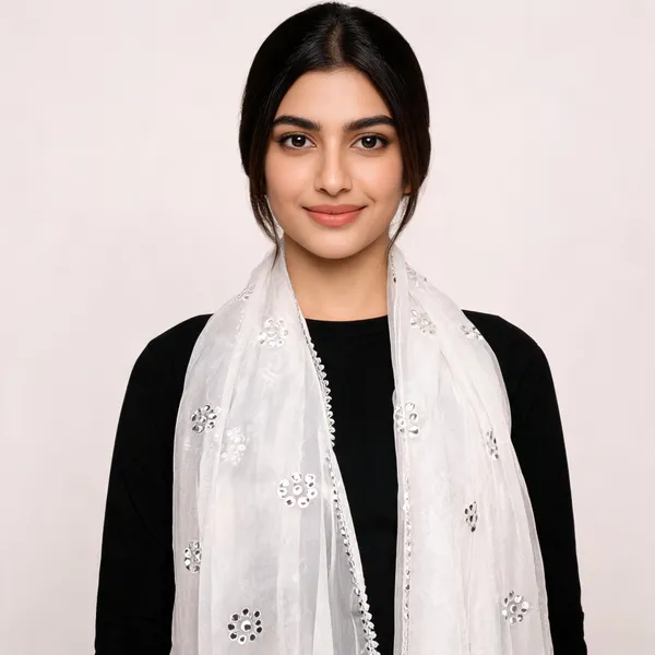 White_Chiffon_Dupatta_Women_For_Women