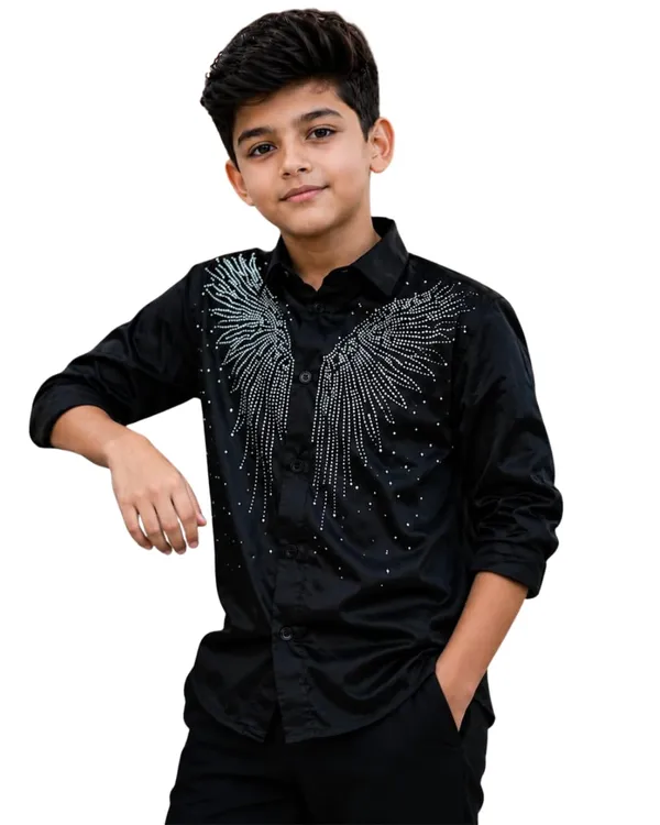Kids_Cotton_Blend_Casual_Shirt_With_Rhinestone_Wing_Design