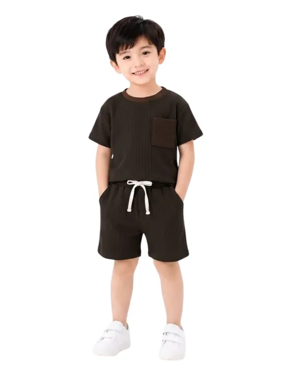Boys_Cotton_Spandex_Waffle_Knit_T_Shirt_And_Shorts_Set