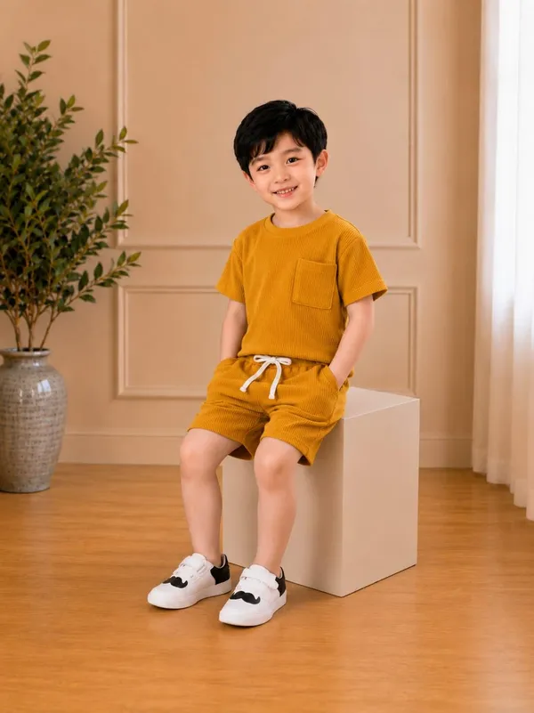 Kids_Cotton_Spandex_Waffle_Knit_Co_Ord_Set