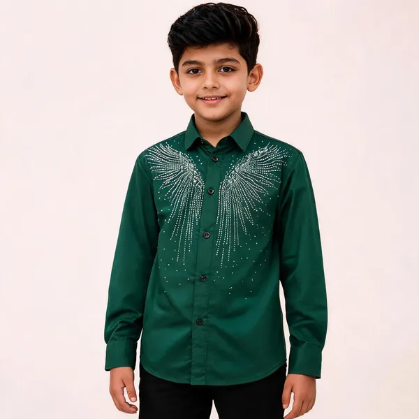 Green_Cotton_Rhinestone_Embellished_Party_Shirt_For_Boys
