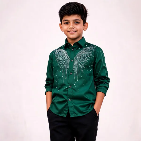 Green_Cotton_Rhinestone_Embellished_Party_Shirt_For_Boys