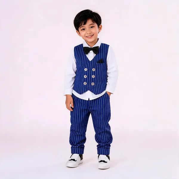 Blue_Cotton_Striped_Shirt_Waistcoat_&_Pant_Set_For_Boys