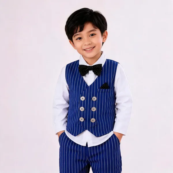 Blue_Cotton_Striped_Shirt_Waistcoat_&_Pant_Set_For_Boys