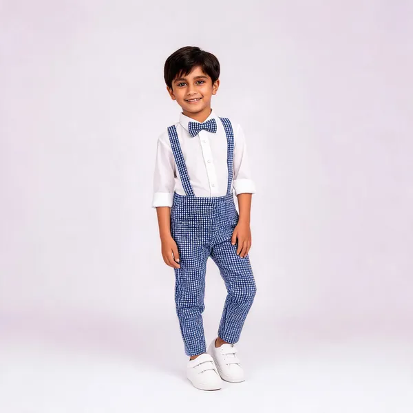 Blue_White_Cotton_Checkered_Dungaree_Set_For_Baby_Boys