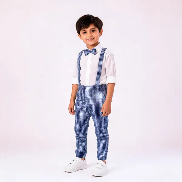 Blue_White_Cotton_Checkered_Dungaree_Set_For_Baby_Boys