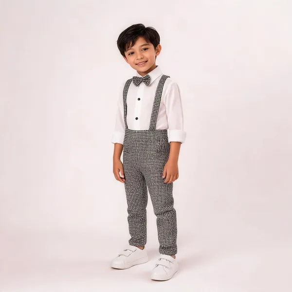 Grey_Cotton_Blend_Checkered_Dungaree_For_Baby_Boys