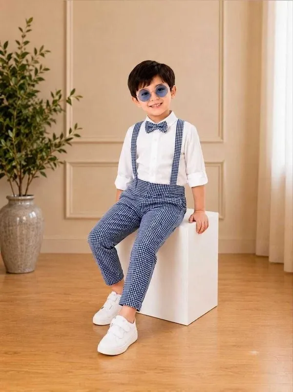 littlevoyagers_Dungaree_For_Baby_Boys_Party_Checkered_Cotton_Blend_(Blue,_Pack_of_1)