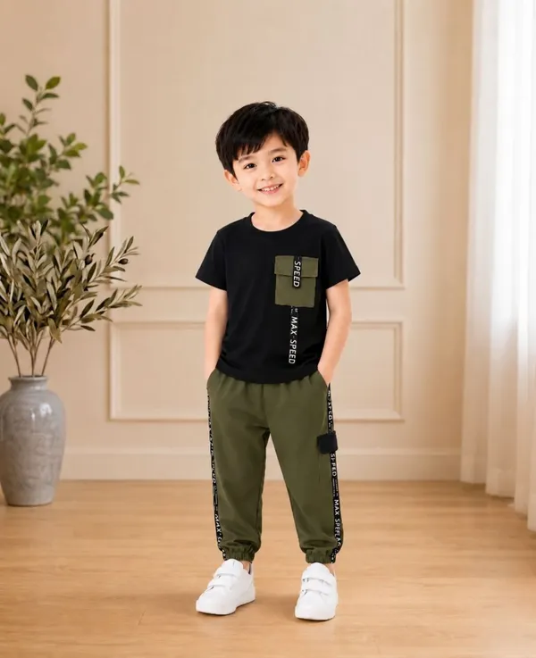 littlevoyagers_Baby_Boys_Casual_T-shirt_Pant_(Black,_Green,_Pack_of_2)