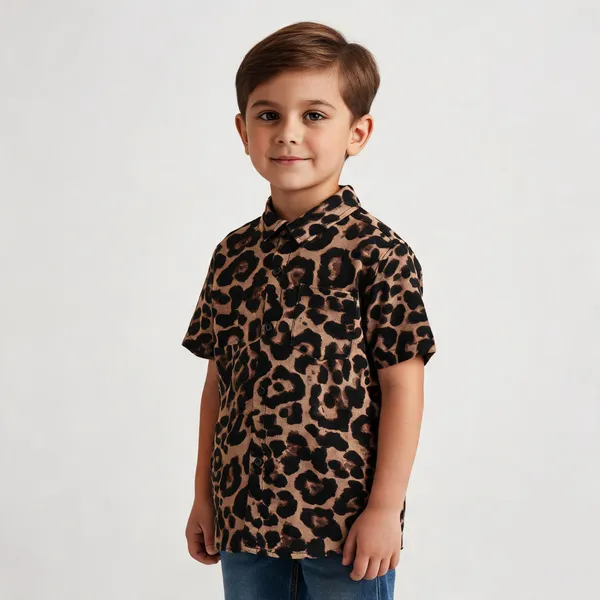 Multicolor_Cotton_Clover_Print_Casual_Shirt_For_Boys