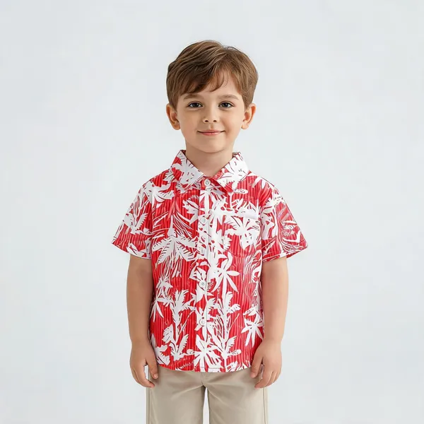 Red_White_Cotton_Clover_Print_Casual_Shirt_For_Boys