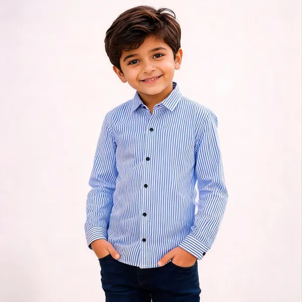Blue_White_Cotton_Striped_Casual_Shirt_For_Boys