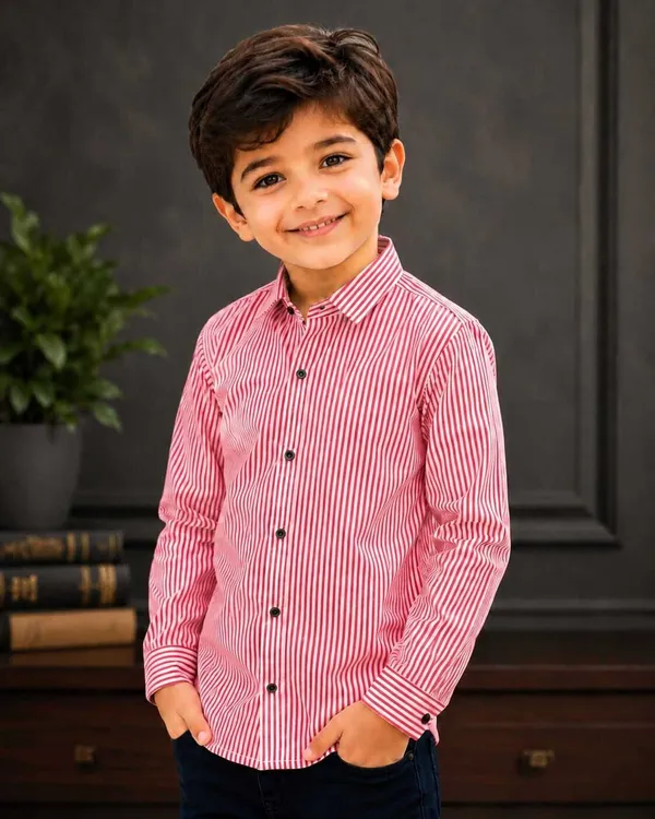 littlevoyagers_Boys_Striped_Casual_Red,_White_Shirt_()
