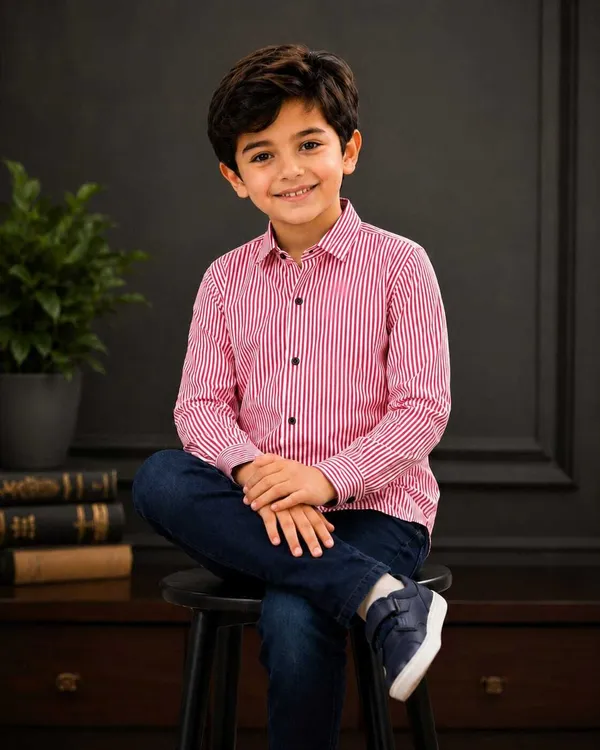 littlevoyagers_Boys_Striped_Casual_Red,_White_Shirt_()