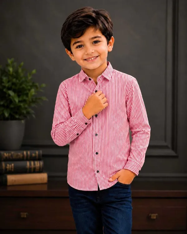 littlevoyagers_Boys_Striped_Casual_Red,_White_Shirt_()