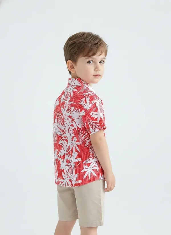 littlevoyagers_Boys_Floral_Print,_Striped,_Printed_Casual_Red,_White,_Dark_Green,_Green,_Light_Green_Shirt_()