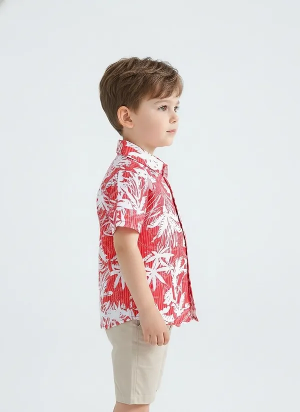 littlevoyagers_Boys_Floral_Print,_Striped,_Printed_Casual_Red,_White,_Dark_Green,_Green,_Light_Green_Shirt_()