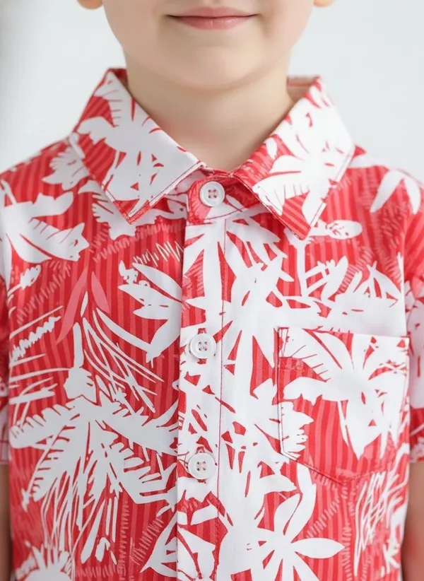 littlevoyagers_Boys_Floral_Print,_Striped,_Printed_Casual_Red,_White,_Dark_Green,_Green,_Light_Green_Shirt_()