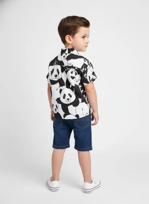 littlevoyagers_Boys_Printed,_Animal_Print,_Floral_Print_Casual_Black,_White,_Dark_Green,_Green,_Light_Green_Shirt_()