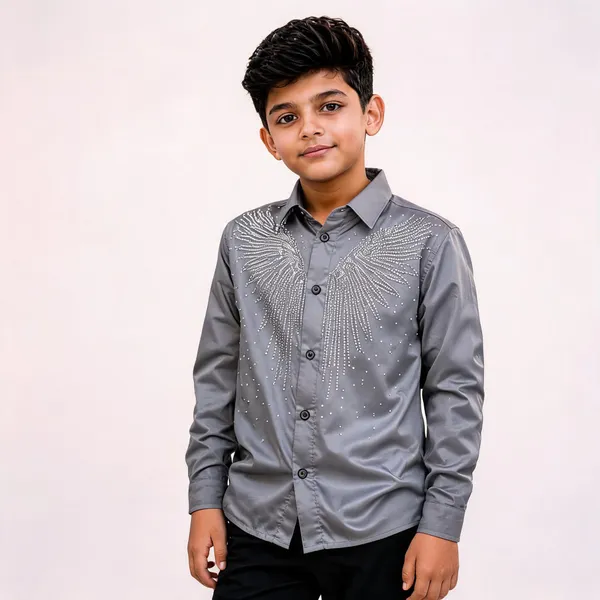 Grey_Cotton_Rhinestone_Wing_Full_Sleeve_Casual_Shirt_For_Boys