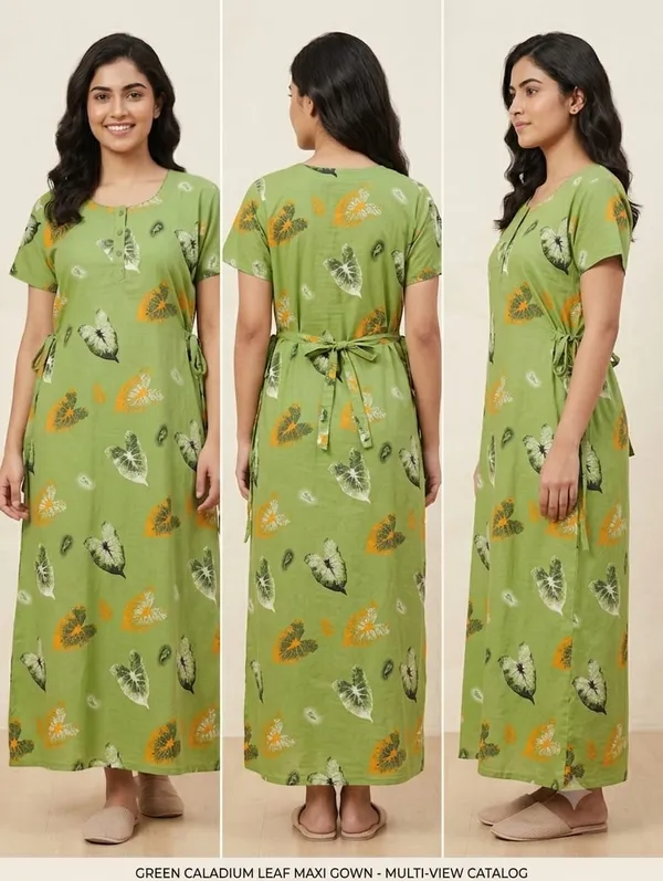 Green_Cotton_Nighty_For_Women