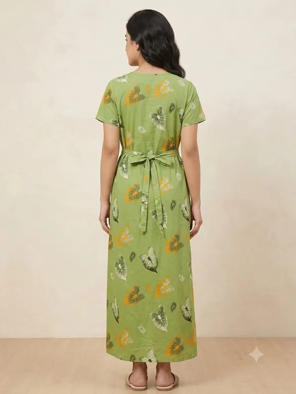 Green_Cotton_Nighty_For_Women