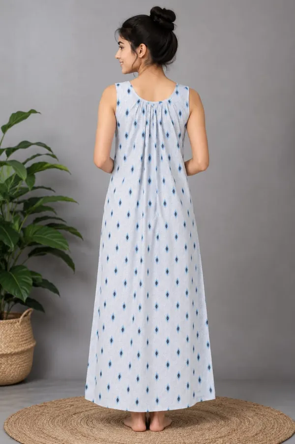Orange_And_White_Polyester_Maxi_Dress_For_Women_Pack_Of_2
