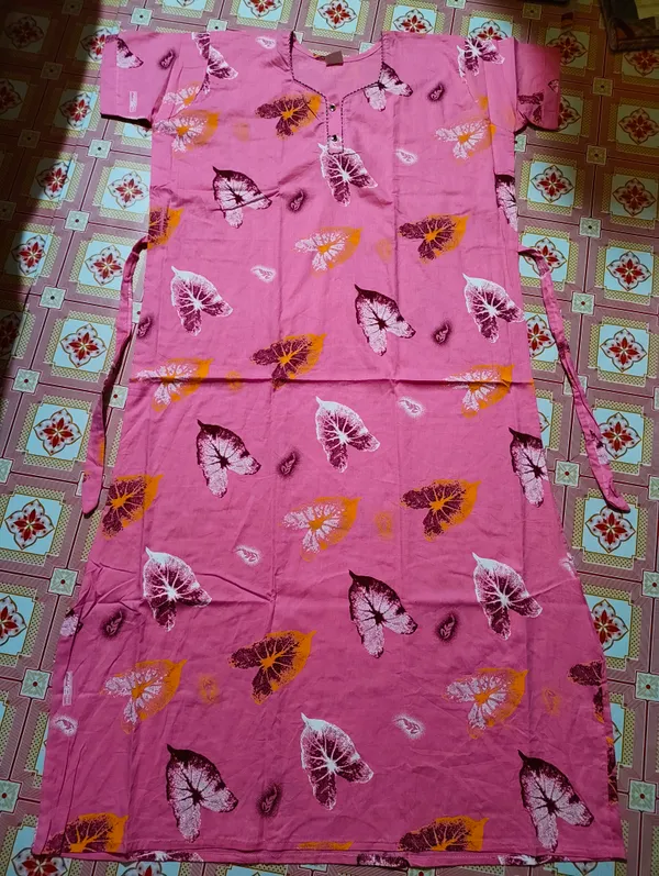 Pink_Cotton_Nighty_For_Women