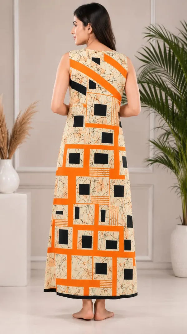 Orange_Polyester_Maxi_Dress_For_Women
