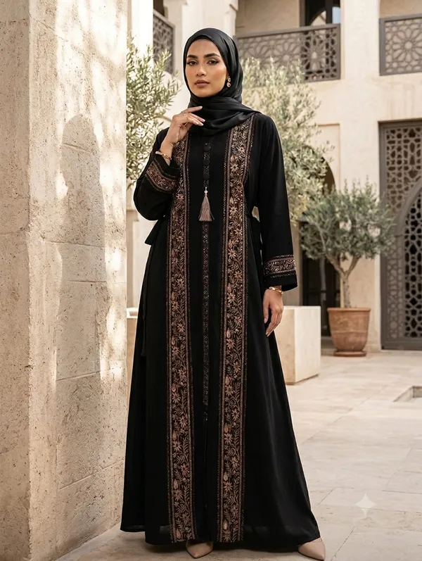 Black_And_Mauve_Cotton_Burkha_For_Women_Pack_Of_2