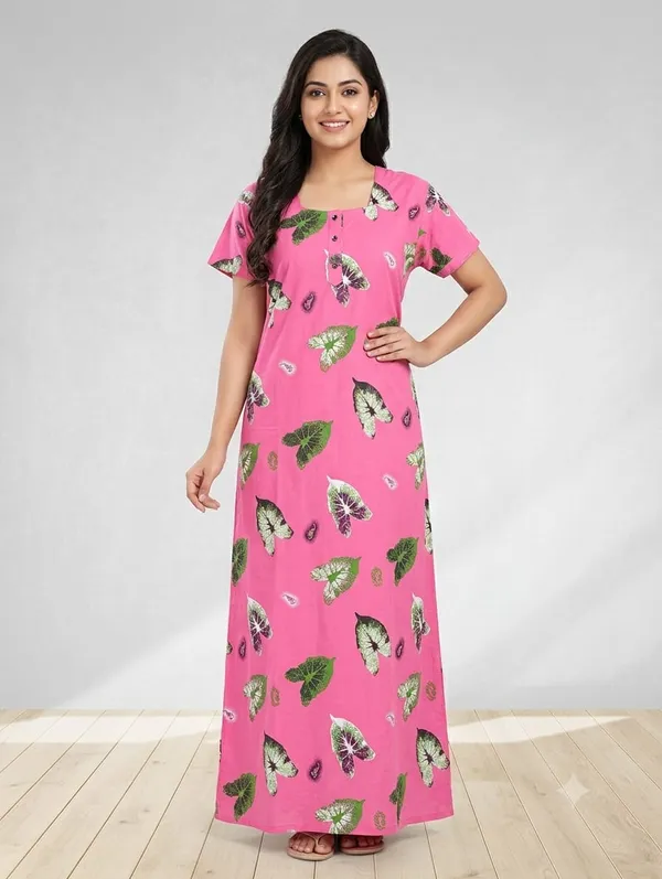 Pink_Cotton_Nighty_For_Women