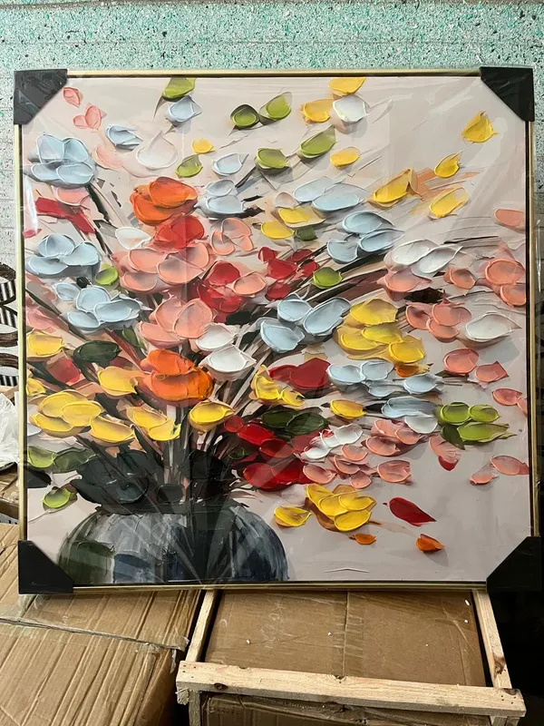 Canvas_Modern_Multicolor_Floral_Bouquet_3D_Wall_Art