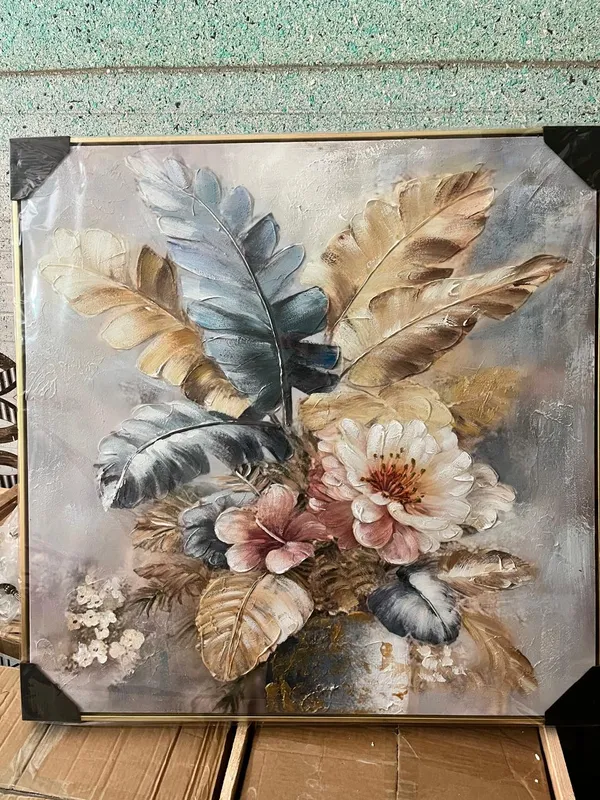 Canvas_Decorative_Feather_Floral_Wall_Art
