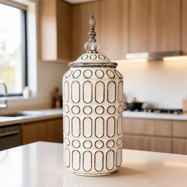 Ceramic_White_Brown_Oval_Geometric_Pattern_Jar